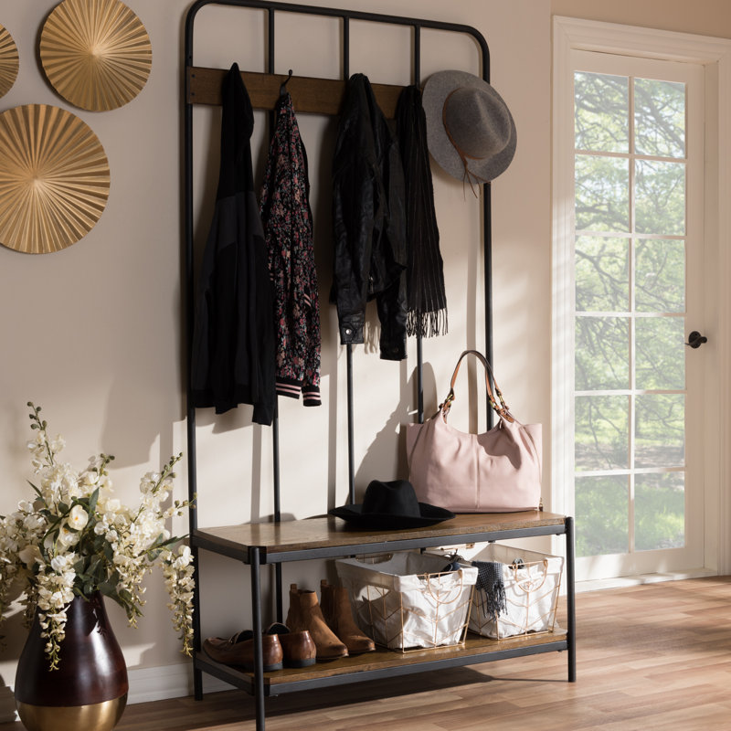 Gracie Oaks Peters Rustic Entryway Hall Tree & Reviews Wayfair